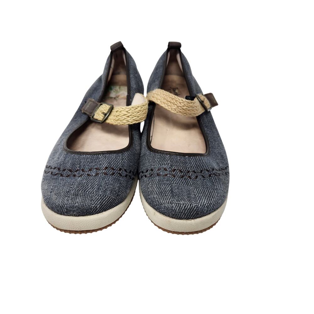 Jambu Rosie Eco Blue Canvas Slip On Casual Mary Jane Flat Walking Shoes Sz 8.5 M - Picture 4 of 9